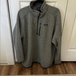 Patagonia Heather Gray Quarter-Zip Fleece